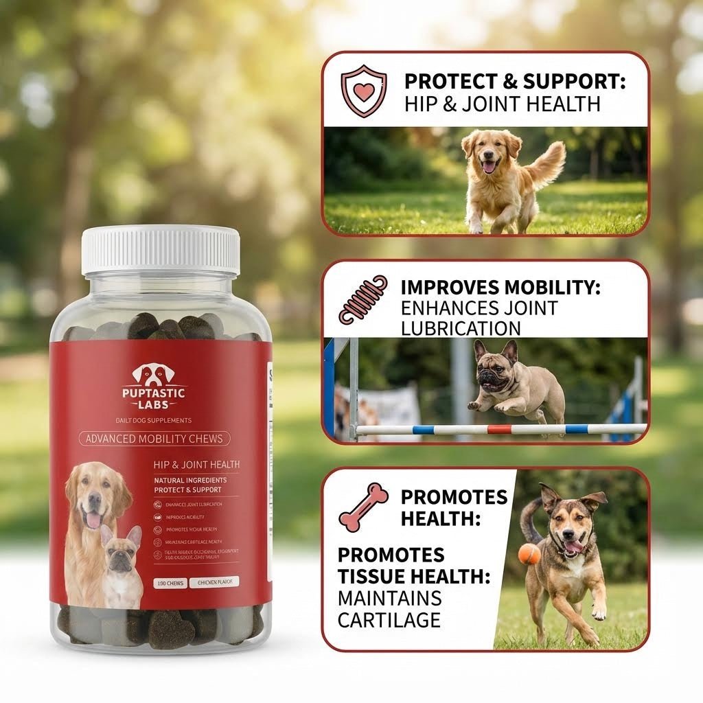 Puptastic Labs™ Advanced Mobility Chews | Daily Hip & Joint Support