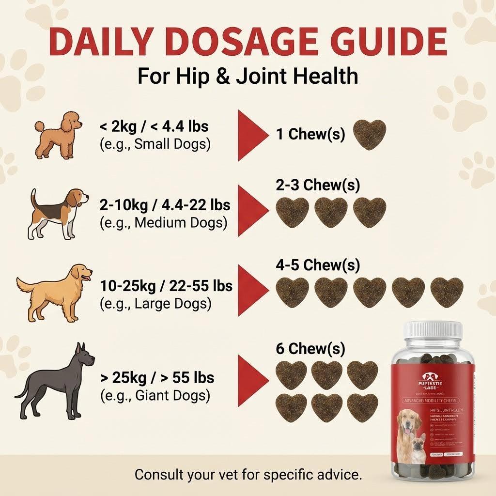 Puptastic Labs™ Advanced Mobility Chews | Daily Hip & Joint Support
