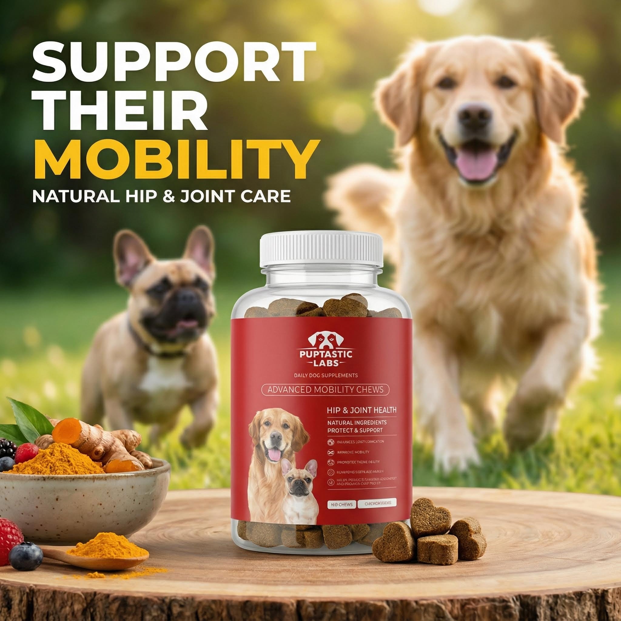 Puptastic Labs™ Advanced Mobility Chews | Daily Hip & Joint Support
